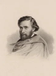 Portrett av fiolinisten og komponisten Anton Wallerstein 1813-1892.