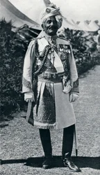 Pratap Singh 1845-1922, offiser i den britiske indiske hæren og Maharaja, 1914