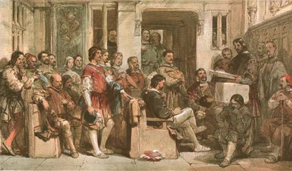 Bønner i Barons Hall, c1900.