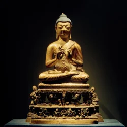 Forkynnende Buddha / skulptur, 8. århundre