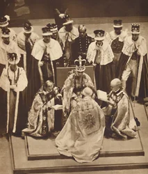Primate kneler ved Kings Knees, 12. mai 1937