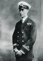 Prins Albert i uniformen til en løytnant i Royal Navy, 1918