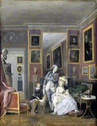 Prins Alexander Sergeevich Stroganov med sin kone Ekaterina Petrovna og barn, ca 1778