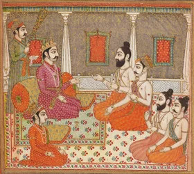 Prince with holy men or Brahmins, 19th century   1208605   no       norwegian Successfully Translated  Original: In the Hospital (recto) Sketch for In the Hospital (verso) Translat: In the Hospital (recto) Sketch for In the Hospital (verso) 1291041 no norw