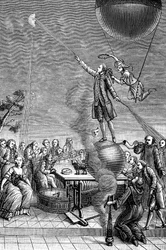 Trykk som satirerer Franz Anton Mesmer, 1784