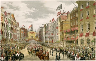Procession on the Strand, Westminster, London, 1863