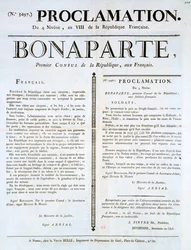 Proklamasjon av Napoleon som 1. konsul, 1800-tallet
