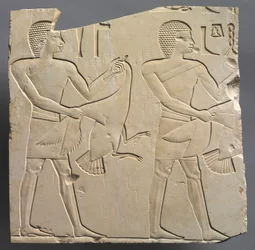 Profet og lektor-prest med ofringer av levende gjess, ca. 667-647 f.Kr.