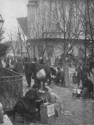 Offentlige brevskrivere i en Constantinople Street, 1913
