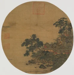 Pure Sanctuary with Pine Grown Stairs, Ming-dynastiet, 1400-1500-tallet.