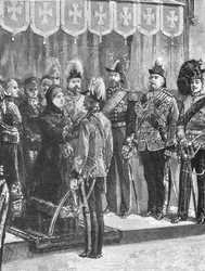 Dronning Victoria dekorerte offiserer ... i Windsor, 8. desember 1879, 1901.