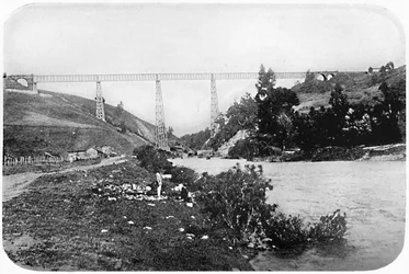 Jernbanebroen over Malleco-elven, Araucania, 1911