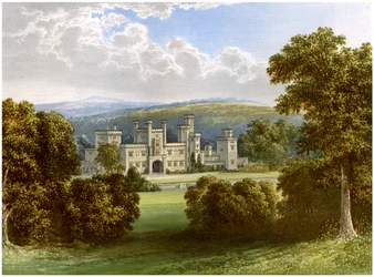 Ravensworth Castle, County Durham, hjemmet til jarlen av Ravensworth, c1880