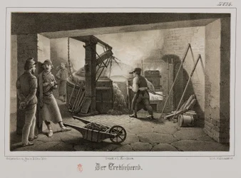 Råmaterialebehandling, Metallurgy Foundry, Tyskland, ca 1851