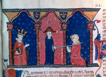 Raymond VII mottar absolution, c1296