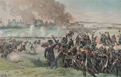 Gjenopptreden av Napoleon på feltet før Ratisbon, 1809, 1896.