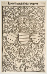 Rekto: Våpenskjold til Maximilian I som konge av romerne, verso: Våpenskjold til Florian ..., 1502.