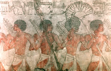 Relieff med soldater, Hatshepsut-tempelet
