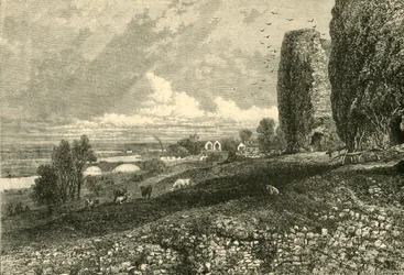 Rhuddlan slott og myrer, 1898.