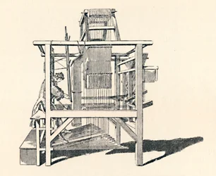 Ribbon Weaver at His Loom, 1747, 1904