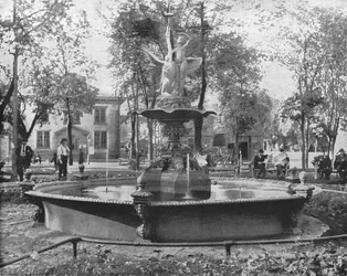 Rice Park, St. Paul, Minnesota, USA, ca 1900.