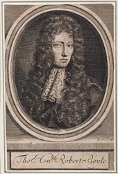 Robert Boyle , irsk fysiker og kjemiker, ca 1680