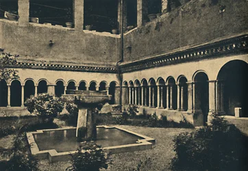 Roma - Cloisters of SS. Quattro Coronati på Caelian Hill. Bygget i 1113, 1910