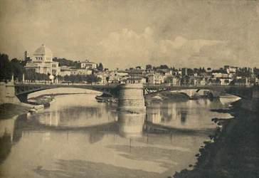 Roma - Ponte Garibaldi, 1910.