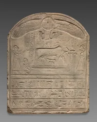 Stele med rund topp, 332 f.Kr.-395 e.Kr.