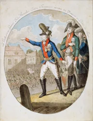 Den russiske feltmarskalken Alexander Suvorov inspiserer tropper, c1794