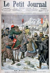 Russisk sykepleier tatt til fange av Manchuene som ble overlevert til japanerne, Manchuria, 1904