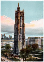 Saint-Jacques Tower, Paris, ca 1900