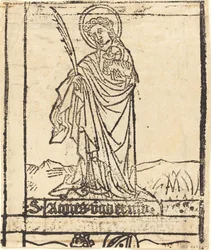 Saint Agnes [verso], sannsynligvis 14601480.