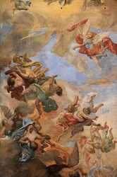 Saint Ambrose & Saint Charles-basilikaens takfreskomaleri, Roma, Italia
