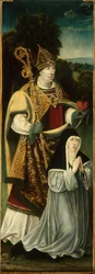 Saint Augustine og en augustinsk kanoninne, 152550.