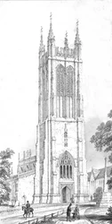 Saint Peters Church, Evercreech, Somerset, ca 1850-tallet