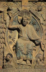 Sainte Foy kirke tympanum: Den siste dommen, Conques, Frankrike