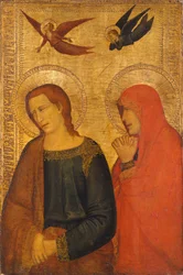 De hellige Johannes evangelisten og Maria Magdalena, ca. 1335-45.