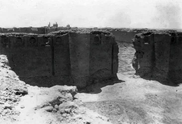 Samarra by fra Malwiya-tårnet, Mesopotamia, 1918