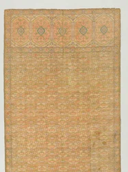 Karm med blomsterfelt og endefelt på gullgrunn, 1700-tallet.