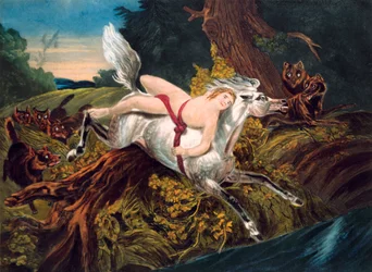 Scene fra Byrons dikt Mazeppa, c1820.