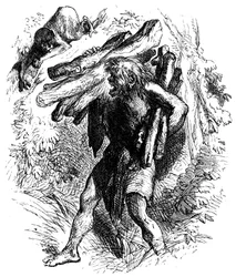 Scene fra The Tempest av William Shakespeare, 1856-1858