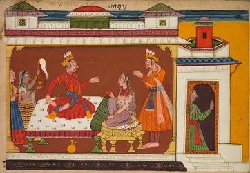 Scene fra Shangri Ramayana-historien eller Rama, 1690-1710.