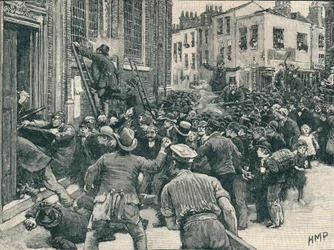 Scene i Birmingham No Popery-opptøyene, 1868 1906
