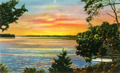 Scene ved Lake Catawba, nær Charlotte, N.C., 1942.