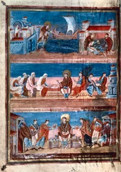 Scener fra livet til den hellige Hieronymus, fra Bibelen til Charles the Bald, 900-tallet