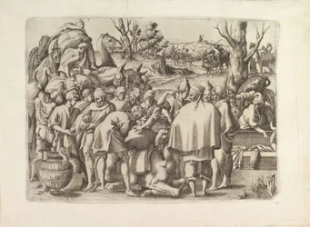 Søk gjennom bagasjen til Josephs bror, ca. 1545.