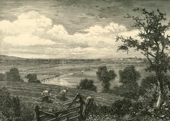 Sedgemoor, sett fra Middlezoy, 1898.