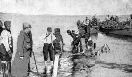 Senegalesiske soldater la ut på den egyptiske kysten, første verdenskrig, 1915