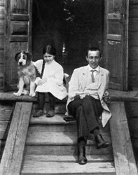 Sergei Rachmaninov , russisk komponist, pianist og dirigent, Ivanovka, Russland, 1913